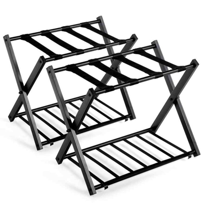 Набор из 2 подставок для чемоданов 68x43x58см, чёрного цвета