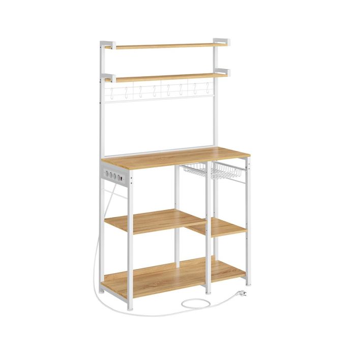 Кухонный шкаф 40x90x165,5см., светло-коричневый/белый