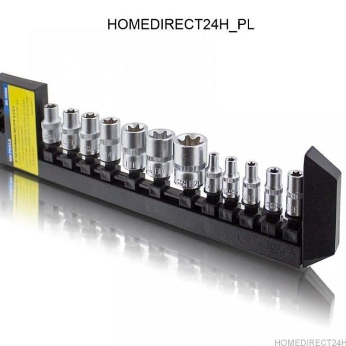 Набор торцевых головок и ключей TORX для трещотки, 12 предметов.