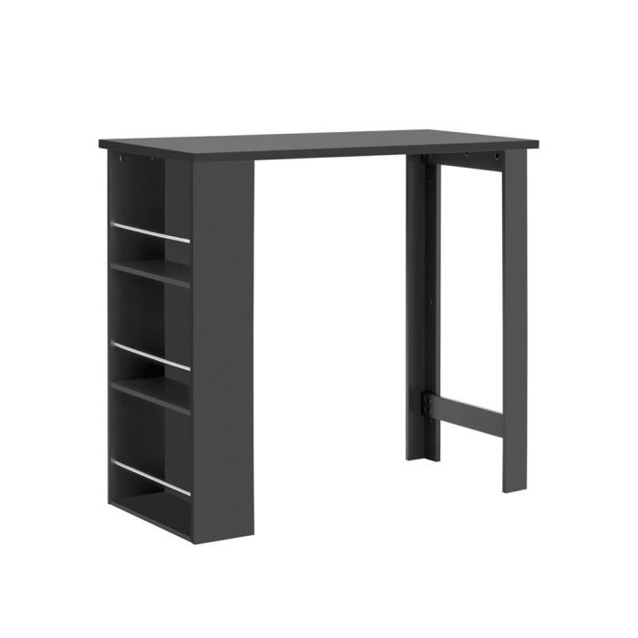Baro stalas 112x57x106cm., juodos/sidabrinės spalvos
