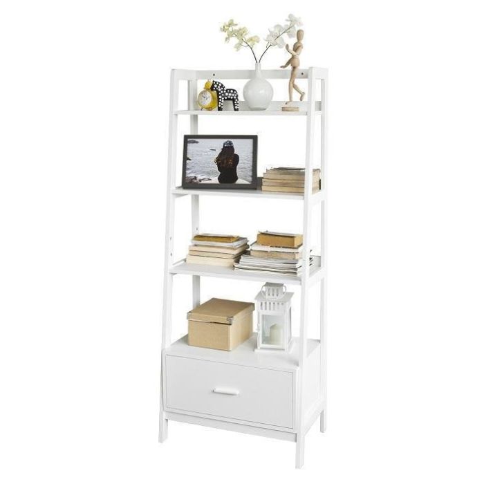 Книжная полка 64x40x160см., белого цвета