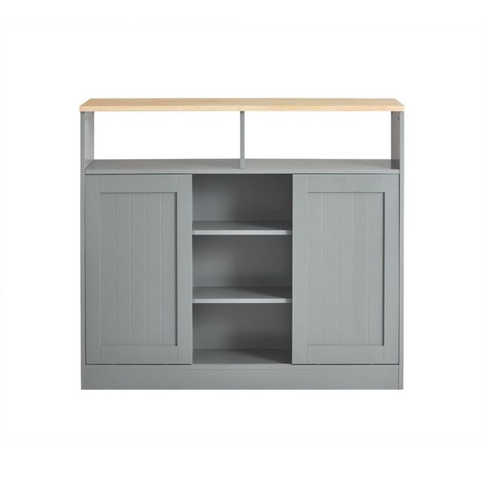 Virtuvės sala 110x68x97cm., pilkos/šviesiai rudos spalvos