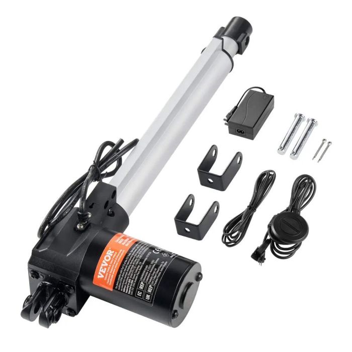 24 V linijinės pavaros komplektas 25,4 cm, IP44, 2,5 cm/s