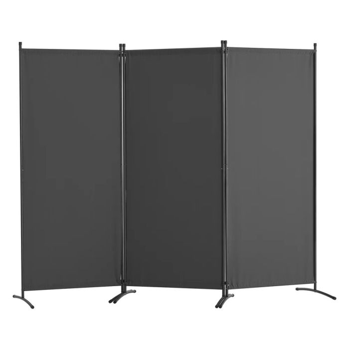 Kambario pertvara, 3 panelių audinio sulankstoma, pilka
