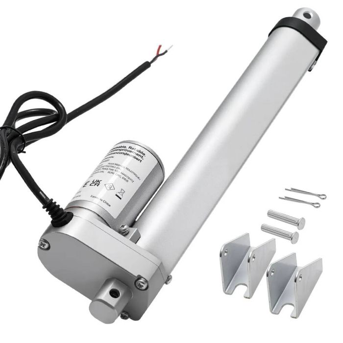 12 V 203,2 mm linijinis pavaros mechanizmas, 15 mm/s, 1000 N, IP54