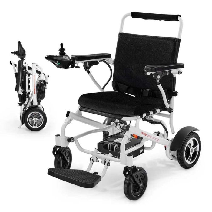Elektrinis sulankstomas neįgaliojo vežimėlis suaugusiesiems, 136 kg, 21 km, 53 cm sėdynė