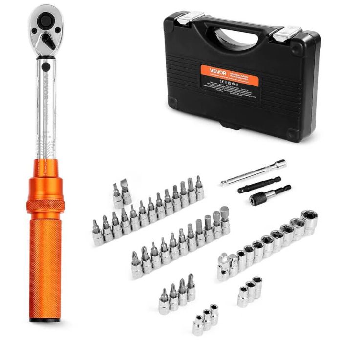 Click sukimo momento raktų rinkinys 1/4", 20–240 lbf-in, oranžinis