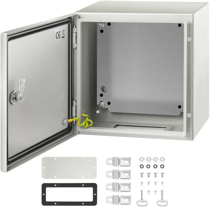 NEMA 4X plieninė elektros dėžutė 30x30x20 cm, IP66, atspari vandeniui ir dulkoms