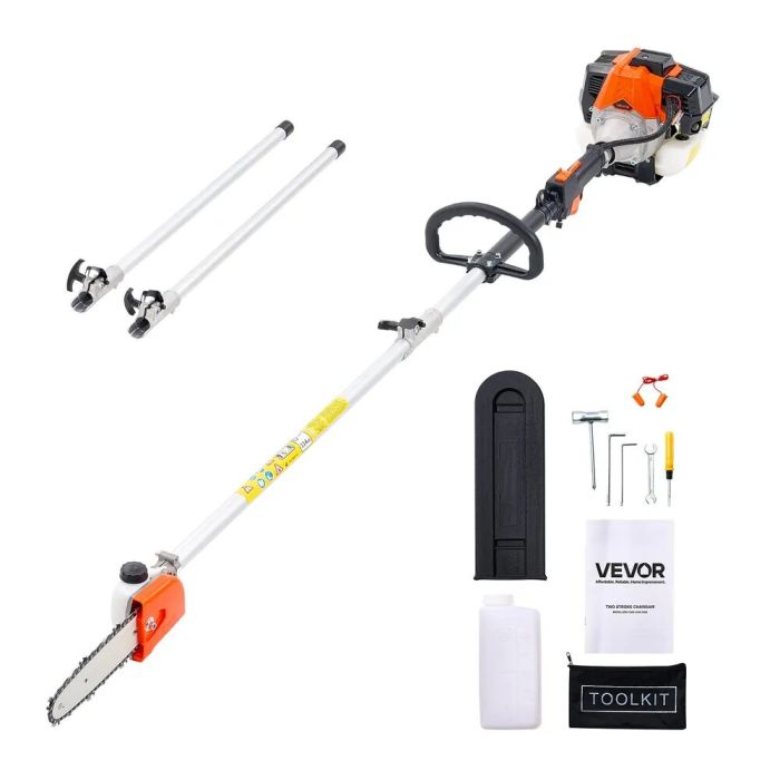 Benzininis grandininis pjūklas 33 cm³, 20,3 cm pjovimo juosta, 850 ml bakas, 2–3,5 m ištraukiamas