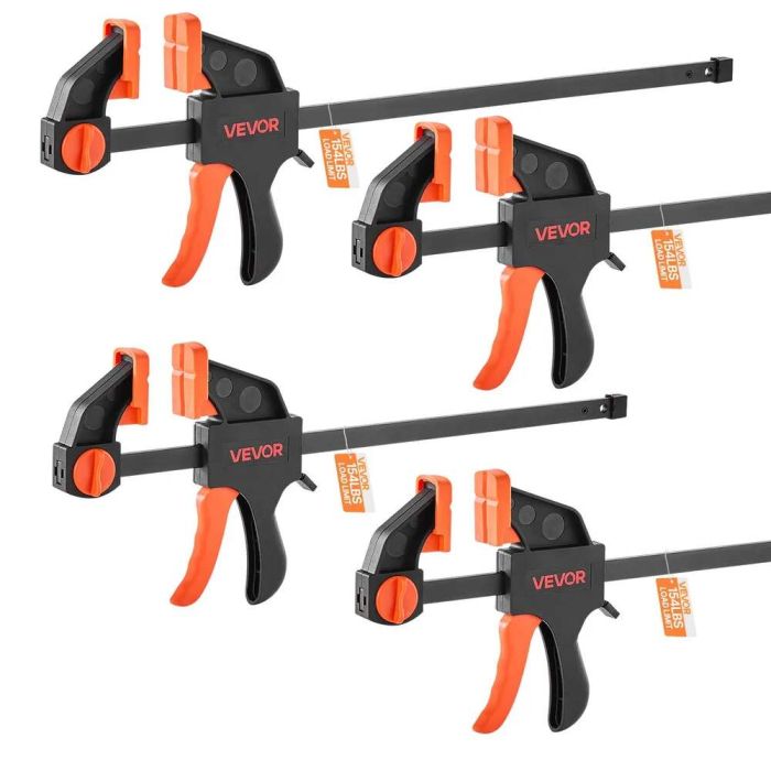 Medienos apdirbimo F formos spaustukai, 30 ir 15 cm, 2 vnt.