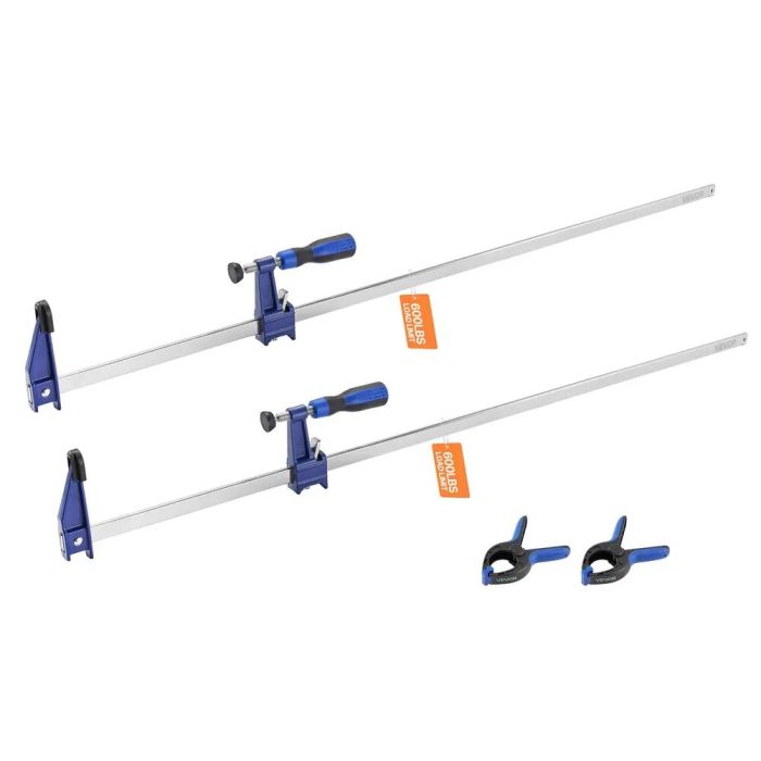 F formos medienos apdirbimo spaustukai, 2 vnt., 91,4 cm, ketaus ir plieno