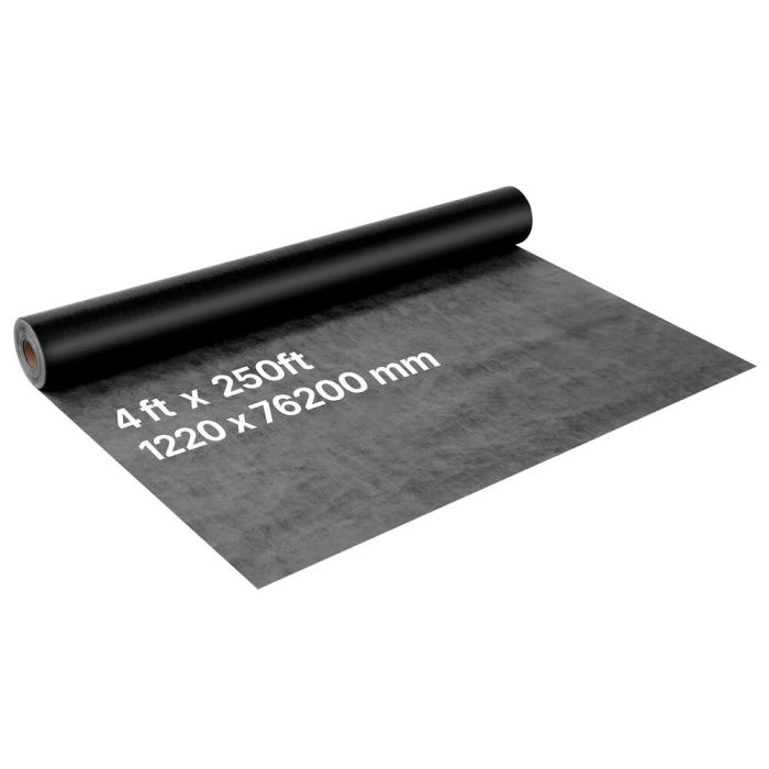 Namo juoda garų barjerinė plėvelė 1220x76200 mm, 0,17 mm storio