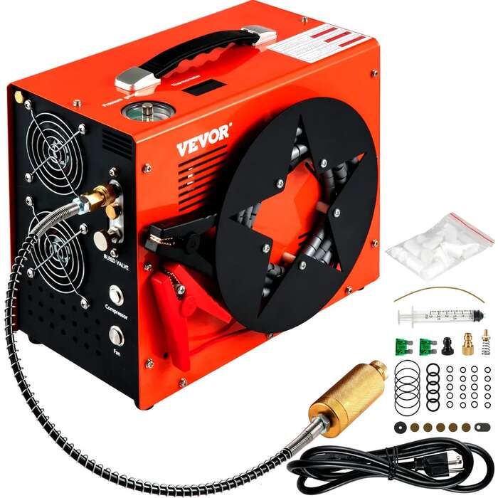 PCP nešiojamas oro kompresorius 350W, 4500 psi, 1,5 L bakas