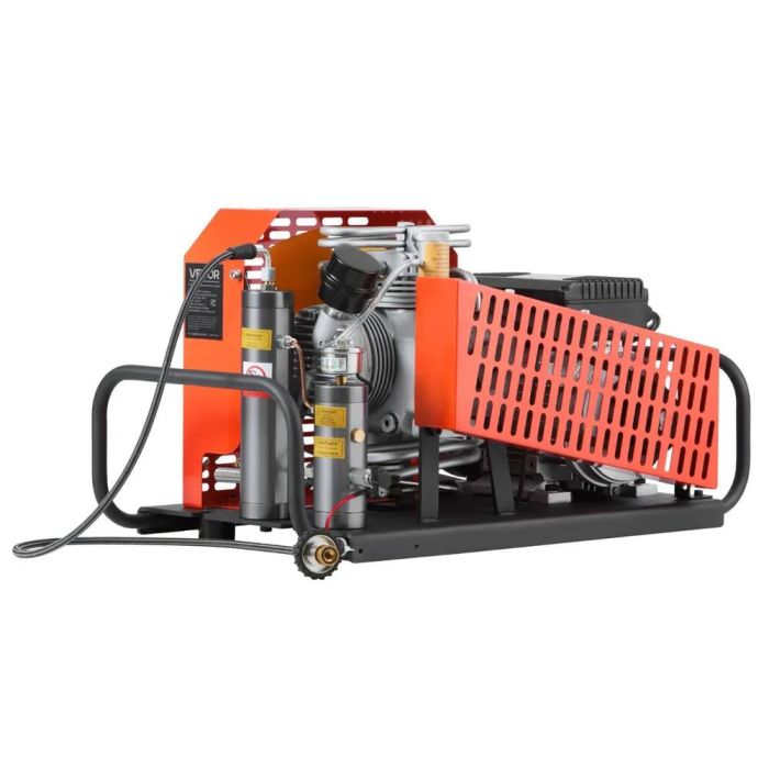 PCP oro kompresorius 4500PSI 30Mpa, 60 l/min, automatinis sustojimas, ventiliatoriaus aušinimas, skirtas nardymo bakams ir dažasvydžiui