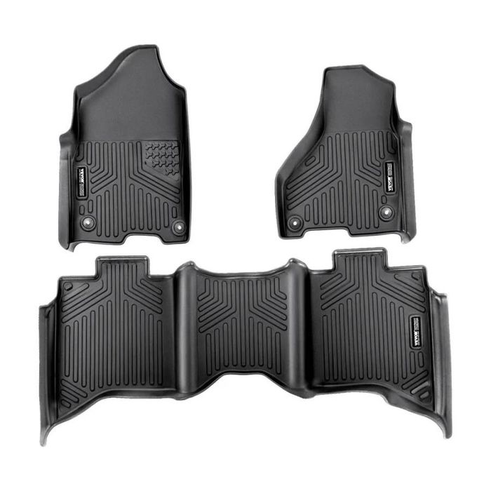 Автомобильные коврики для Dodge Ram 1500/2500/3500 Crew Cab, 3 шт., TPE, черные.