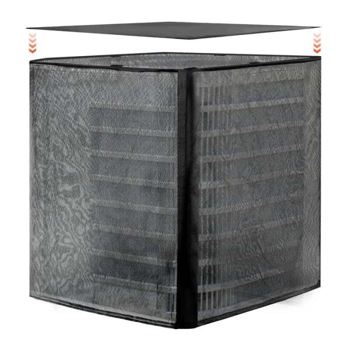 Universali juoda lauko oro kondicionieriaus apsauga, 812x812x914 mm