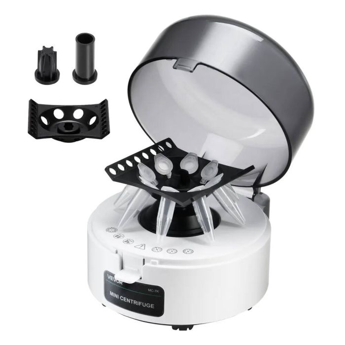 Laboratorinis mini centrifugos aparatas 3013xg, 2 viename rotoriumi, 0,2–2 ml mėgintuvėliams, 7000 aps./min.