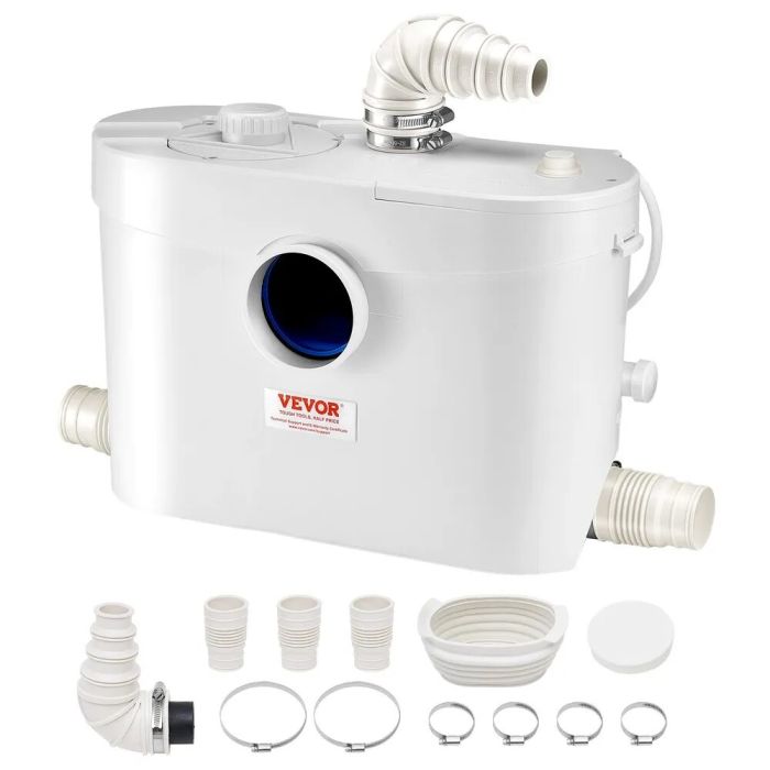 Smulkintuvas-siurblys 900 W, 180 l/min, nuotekų šalinimo įrenginys