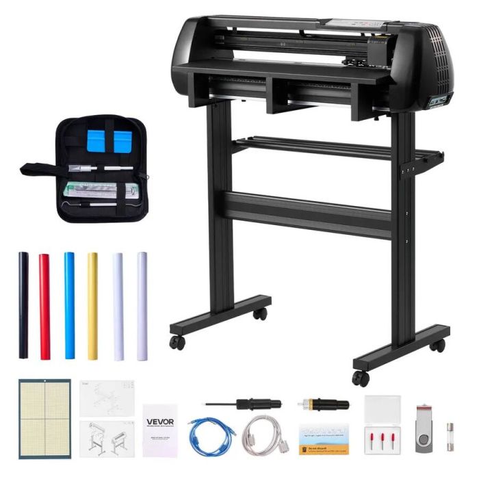Vinilo pjaustytuvas 720 mm, dvigubi peiliai, LED ekranas, signmaster rinkinys