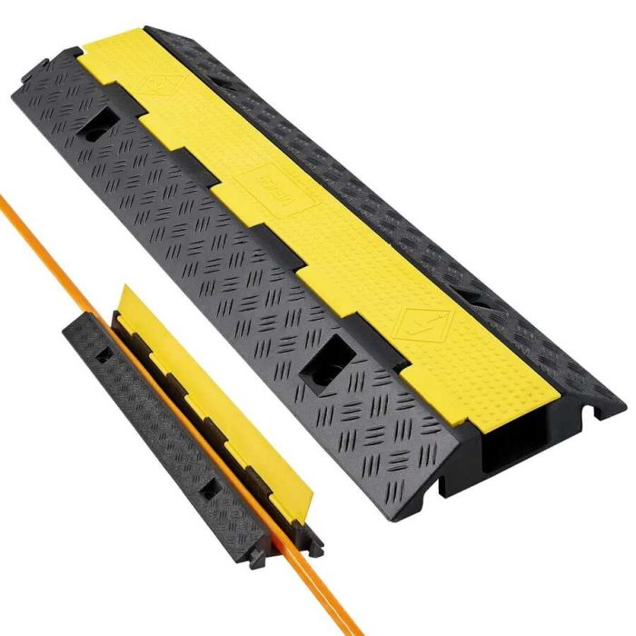 Kabelių apsaugos rampa, guminis žarnos dangtis, 70x50 mm, keliamoji galia 9 979 kg