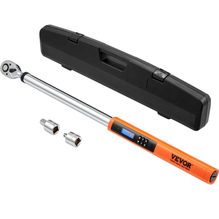 Skaitmeninis elektroninis sukimo momento raktas, 25–250 lbs / 34–340 nm, LED signalas