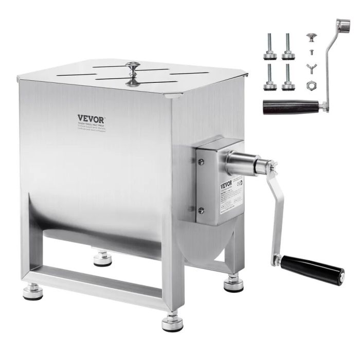 Rankinis mėsos maišytuvas, 60 L nerūdijančio plieno, dešrų maišytuvas