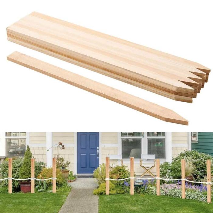 Mediniai sodo kuolai 25 vnt., 12,7x38,1x914 mm, eglės medienos