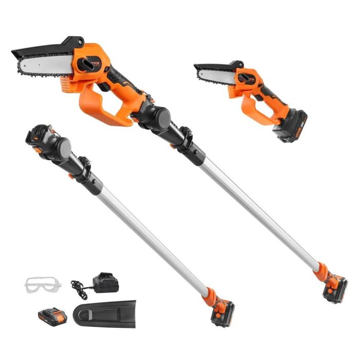 2 viename belaidis kartinis ir mini grandininis pjūklas, 20 V, 12,7 cm rūsys