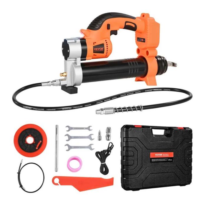 Akumuliatorinis elektrinis riebalų pistoletas, 8000 PSI, 35,4 colio žarna, LED, 18 V makita