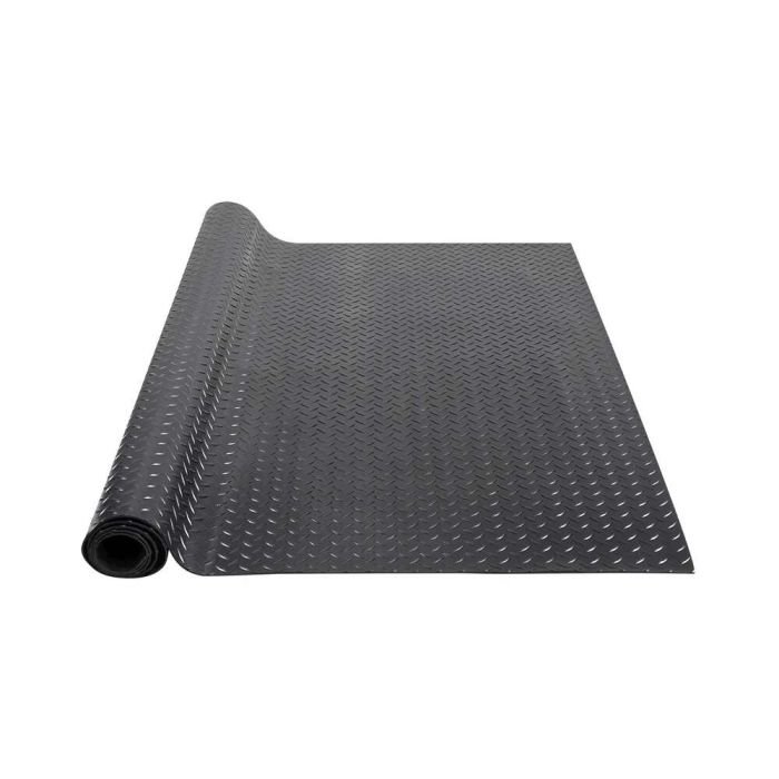 Diamond-plate SBR guminis grindų kilimėlis, 3 mm, 4x6 pėdų, juodas