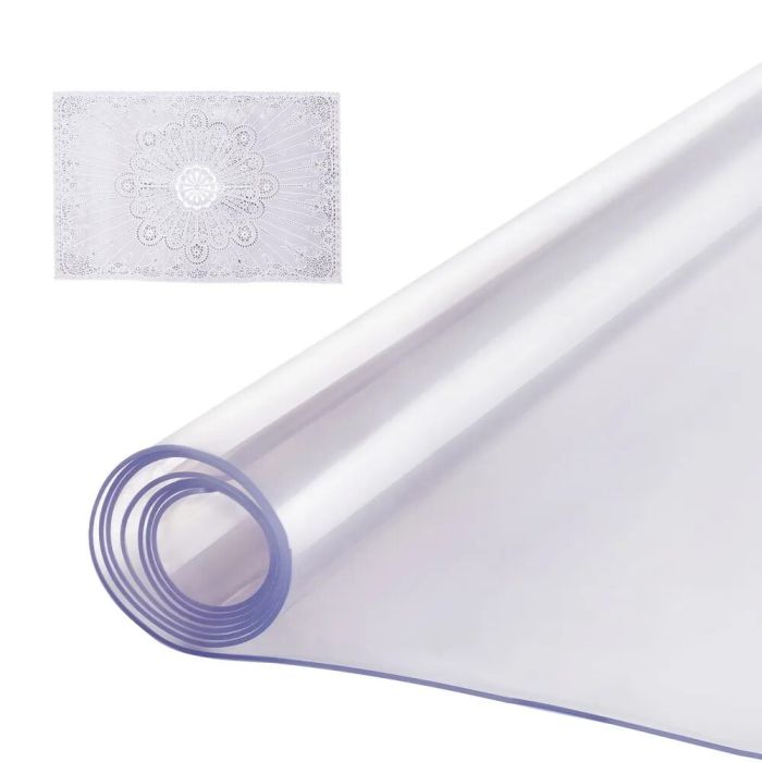 Прямоугольная пластиковая скатерть 40x60 дюймов, ПВХ, прозрачная.