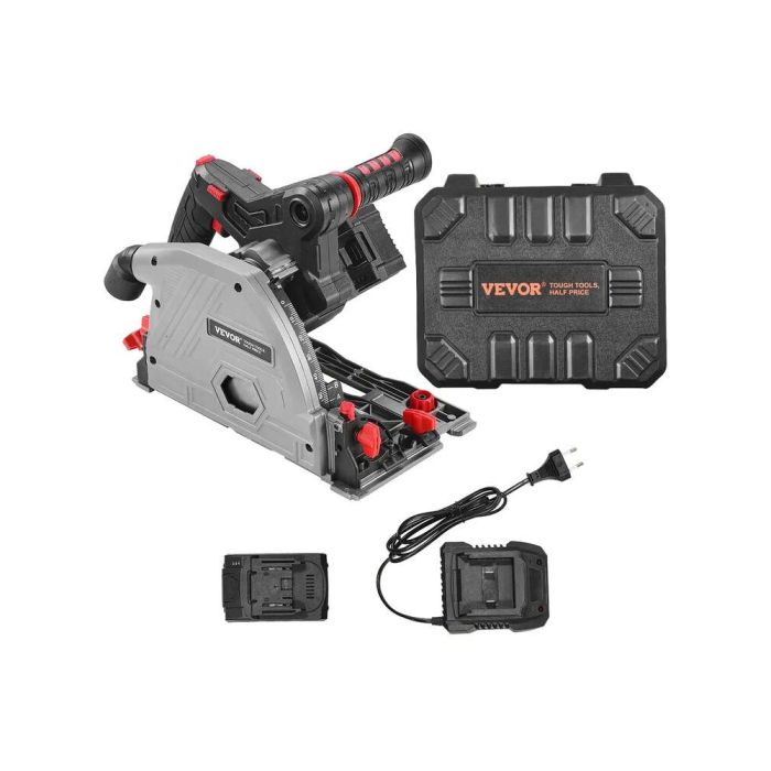 Akumuliatorinis vikšrinis diskinis pjūklas 140 mm, 20 V, 4 ah, bešepetėlinis