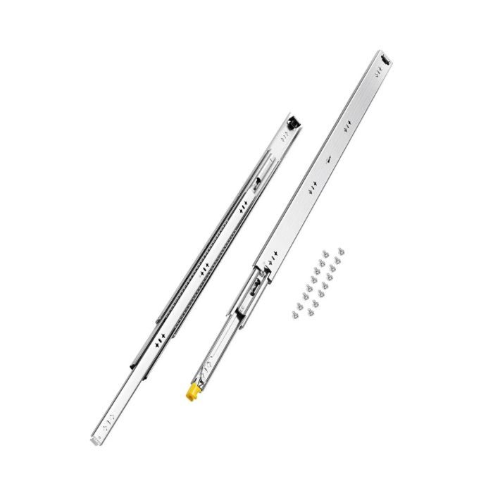 Porinė stalčių bėgelių rinkinys, 16–60 cm, su užraktu, rutulinis guolis, 250 svarų keliamoji galia