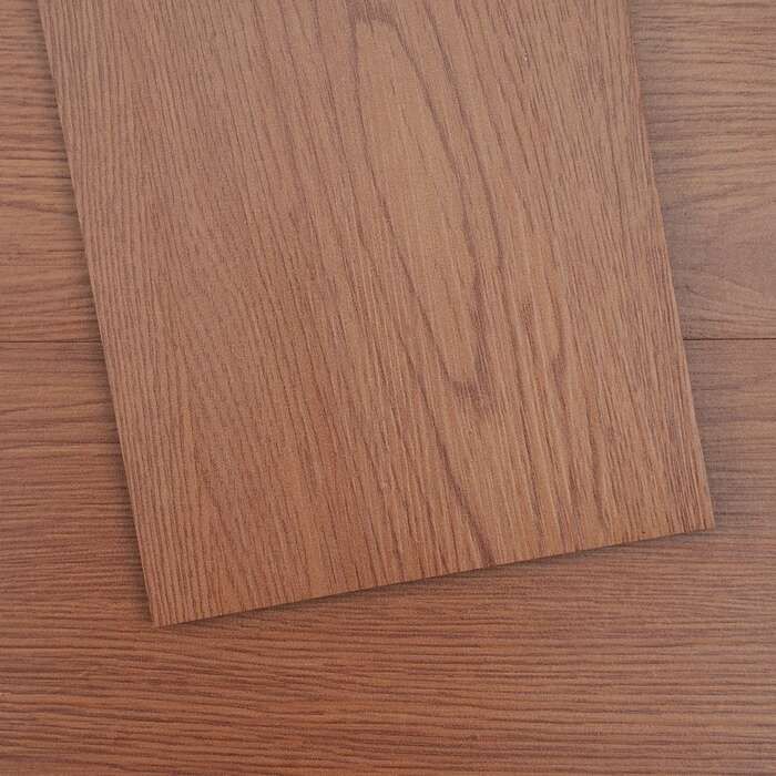 Lipnios vinilo grindų plytelės, 36x6 colių, tamsiai rudos medienos tekstūros, 2,5 mm storio