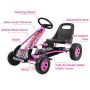 Vaikiškas pedalinis kartingas 98x59x61cm., juodos/rožinės spalvos