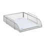 Rašymo priemonių organizatorius 8,5x26x33,5 cm., sidabrinės spalvos