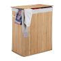 Корзина для белья с 2 отделениями 63x55x35 см, 95 л, светло-коричневая/белая