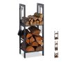 Stovas malkoms 100x40x30cm., tamsiai pilkos spalvos