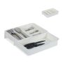 Stalo įrankių padėklas 6x23,5x31,5cm., baltos spalvos