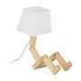 Настольная лампа 42x18x32см., белая/светло-коричневая