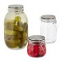 Набор из 3-х прозрачных контейнеров для сыпучих продуктов, цвет серебро.