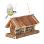 Кормушка для птиц 19x31,5x16 см., коричнево-серебристого цвета