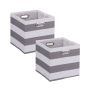 Набор из 2 коробок для хранения 30,5x30,5x30см., серый/белый.