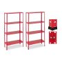 Комплект из 2 полок 147,5x75,5x30,5см., красный
