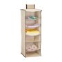 Pakabinamas spintos organizatorius 96x32x31cm., šviesiai rudos/rudos spalvos