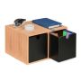 Rašymo priemonių organizatorius su 2 skyriais 14,5x24,5x20 cm., šviesiai rudos/juodos spalvos