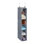 Rinkinys iš 2 pakabinamų spintos organizatorių 92x15,5x30cm., pilkos spalvos