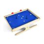 Futbolo stalas 45x33,5x14cm., šviesiai rudos/mėlynos spalvos