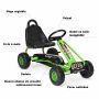 Vaikiškas pedalinis kartingas 92x50x53cm., juodos/žalios spalvos