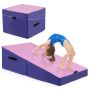 Gimnastikos kilimėlis 120x60x35cm., violetinės/rožinės spalvos